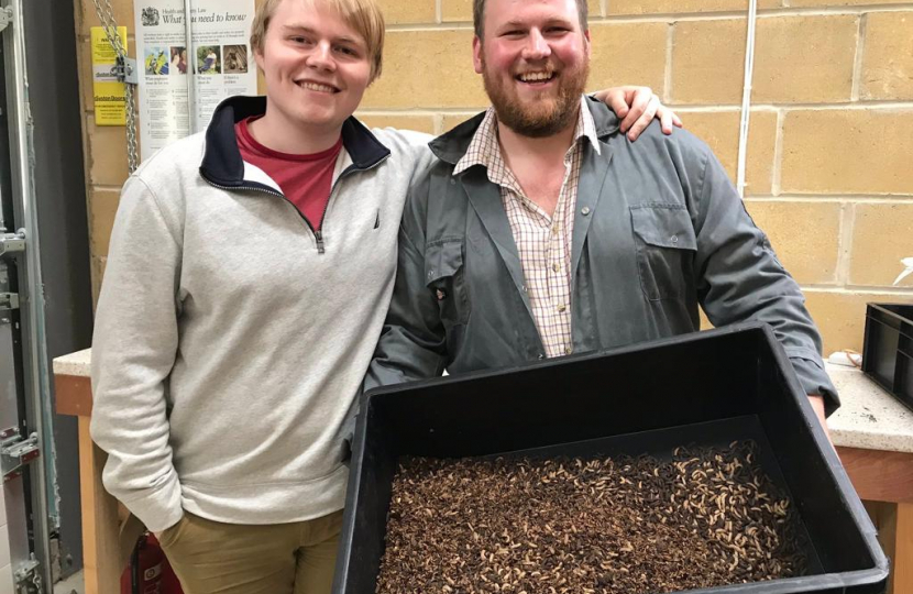 James at an insect farm