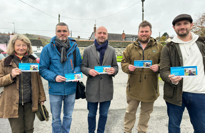 James canvassing in North Devon