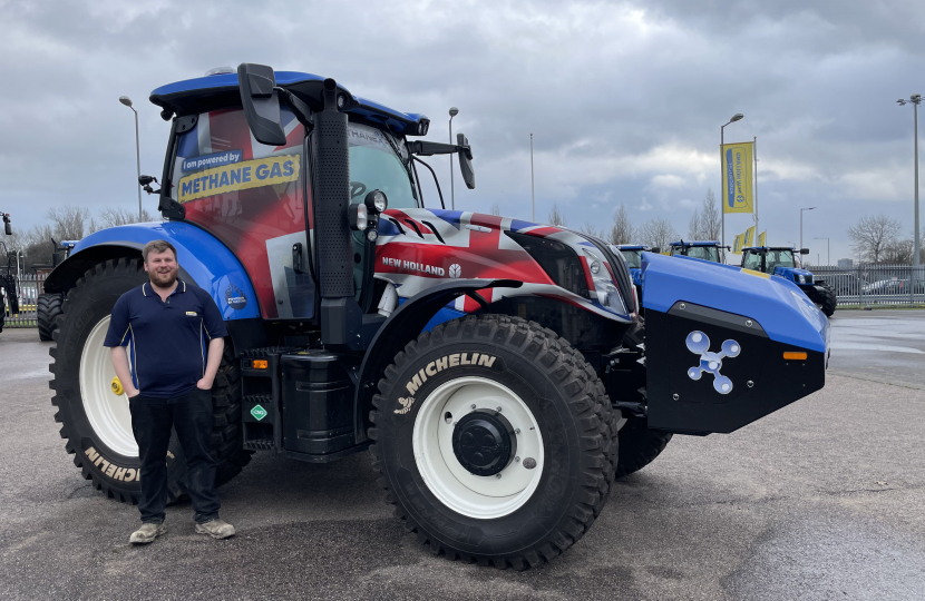 Methane powered tractor