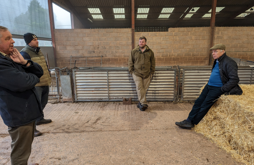 James with MP and farmers