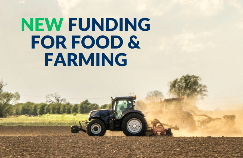 New funding for food production