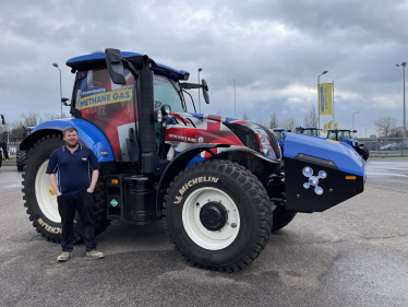 Methane powered tractor