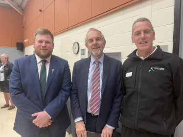 James Wright with Cllr Dawe and Andy the centre manager