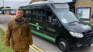 James with a HertsLynx bus